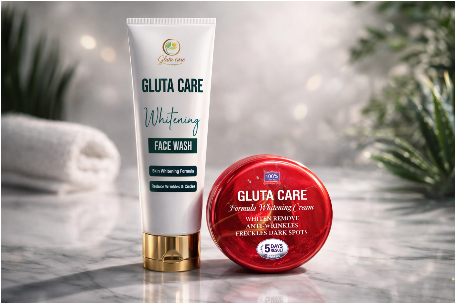 GLUTA CARE Face Wash & whitening Cream